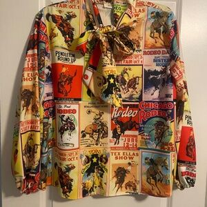 Women's Tie-Neck Rodeo Blouse